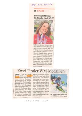 Junioren WM Gold für Natalie Falch