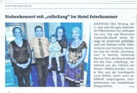 Stubenkonzert im Hotel Esterhammer