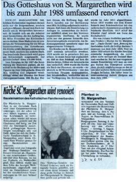 Kirche St. Margarethen wird renoviert