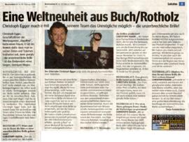 Weltneuheit aus Buch
