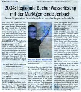 Regionale Bucher Wasserlösung mit Jenbach