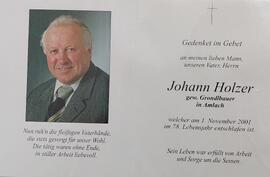 Johann Holzer, gew. Grondlbauer in Amlach