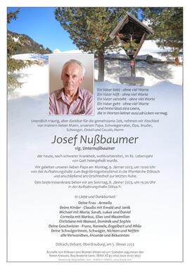 Josef Nußbaumer, vlg. Unternußbaumer