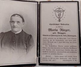 Maria Rieger, geb. Brugger, Bäuerin zu Innereg in St. Veit / Defereggen