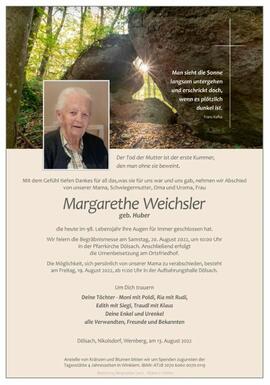 Margarethe Weichsler, geb. Huber