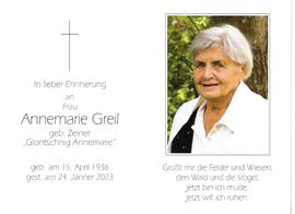 Annemarie Greil, geb. Zeiner, vlg. Glontschnig Annemarie