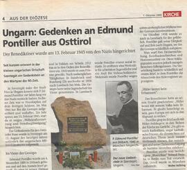 Ungarn: Gedenken an Edmund Pontiller aus Osttirol