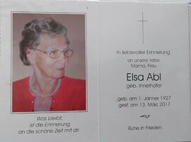 Elsa Abl, geb. Innerhofer