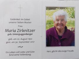 Maria Zirknitzer, geb. Unterguggenberger