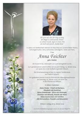 Anna Feichter, geb. Haider