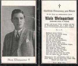 Alois Weingartner, Postmeister-Sohn in Dölsach