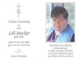 Lilly Stocker, geb. Mair