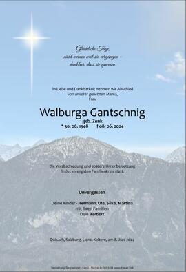 Walburga Gantschnig, geb. Zunk