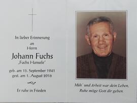 Johann Fuchs, vlg. Fuchs Hansele
