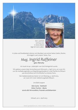 Mag. Ingrid Raffeiner, geb. Pferschy