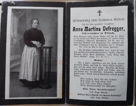 Anna Martina Defregger, Lehrerstochter in Dölsach