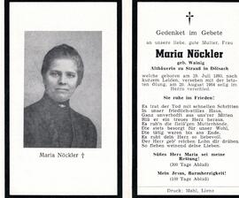 Maria Nöckler, geb. Wainig, Altbäuerin zu Strauß in Dölsach