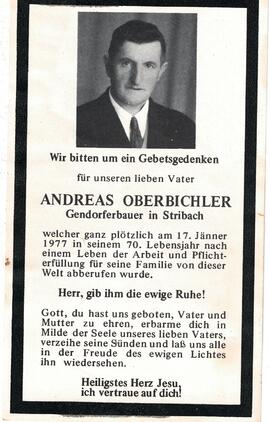 Andreas Oberbichler, Gendorferbauer in Stribach