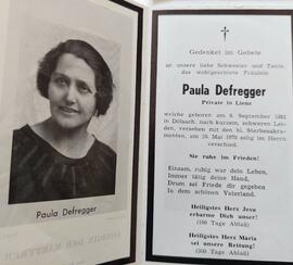 Paula Defregger, Private in Lienz