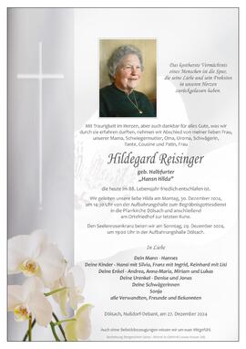 Hildegard Reisinger, geb. Halbfurter, "Hansn Hilda"