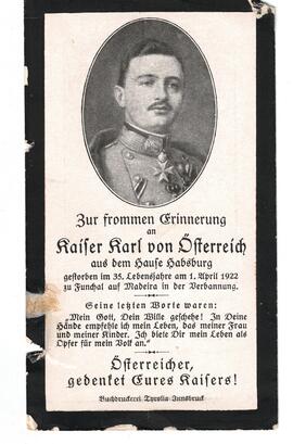 Kaiser Karl von Österreich aus dem Hause Habsburg