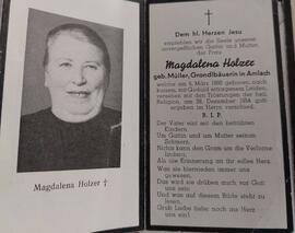Magdalena Holzer, geb. Müller, Grondlbäuerin in Amlach