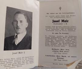 Josef Mair, Postbeamter i. R.