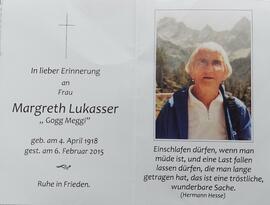 Margreth Lukasser, Gogg Meggi