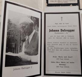 Johann Defregger, Postbeamter i. R.
