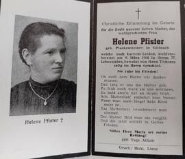 Helene Pfister, geb. Plankensteiner in Gödnach