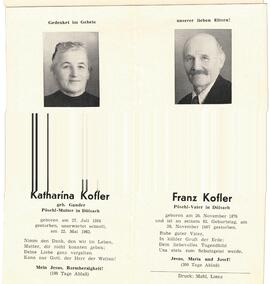 Katharina Kofler, geb. Gander, Pöschl-Mutter in Dölsach