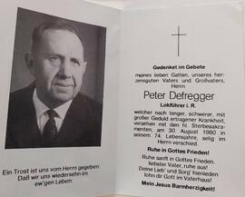 Peter Defregger, Lockführer i. R.