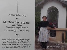 Martha Bernsteiner, vlg. Deutsch, geb. Weiler