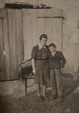 Postwirt Köchin Mayr Kathi Richard Hörhager ca 1946