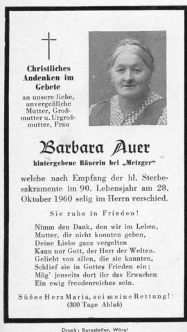 Barbara Auer Metzger 28 10 1960
