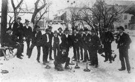Eisstock Schießen in Ebbs um 1910