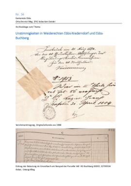 Unstimmigkeiten Weiderechte Ebbs-Niederndorf (Jenbach) und Ebbs-Buchberg (1884-1961 und Holzfällu...