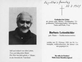 Barbara Lettenbichler geb Thaler 25 02 1981