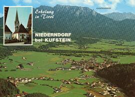 Postkarte Niederndorf Flugaufnahme Richtung Kaissergebirge