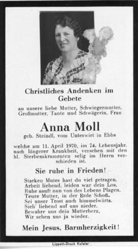 Anna Moll geb Steindl Unterwirt 11 04 1970