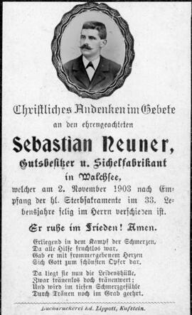 Sebastian Neuner Walchsee 02 11 1903