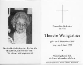 Theresia Weingärtner Therese 08 06 1993