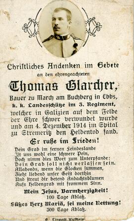 Thomas Glarcher March 04 12 1914