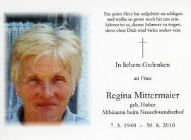 Regina Mittermaier geb Huber Neuschwendterhof 30 08 2010