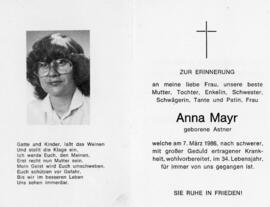 Anna Mayr geb Astner 07 03 1986