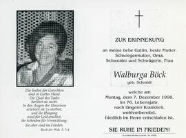 Walburga Böck geb Schmidt 07 12 1998