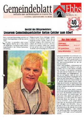 Ebbser Gemeindeblatt 135 2013 05 Anton Geisler 40 Jahre Dienstjubiläum 1
