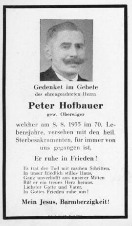Peter Hofbauer 08 08 1955