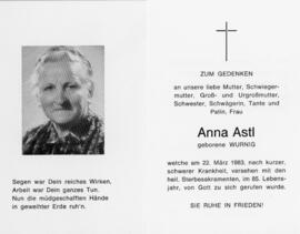 Anna Astl geb Wurnig 22 03 1983