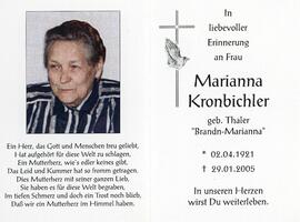 Marianna Kronbichler geb Thaler Brand 29 01 2005